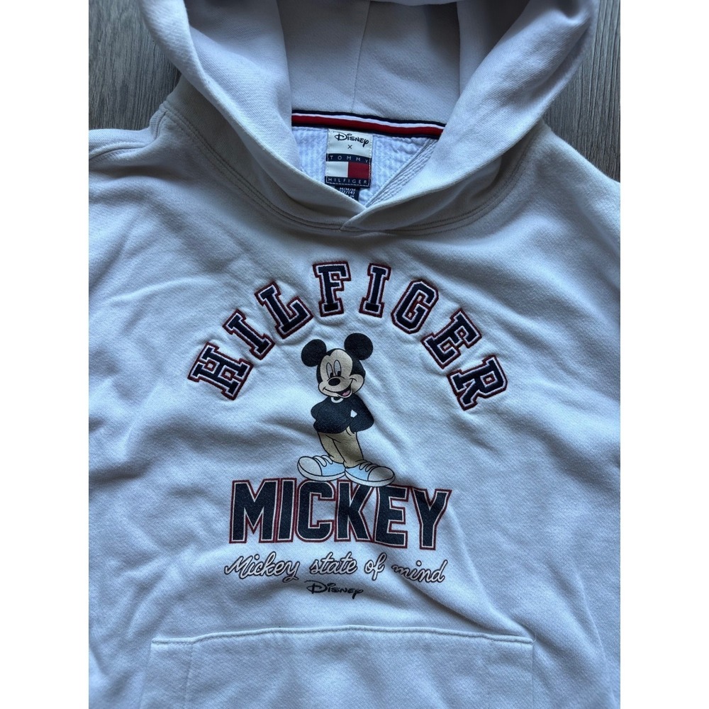 Tommy Hilfiger Disney Mickey Mouse Hoodie Kids White 100 Years of Wonder M 12-14